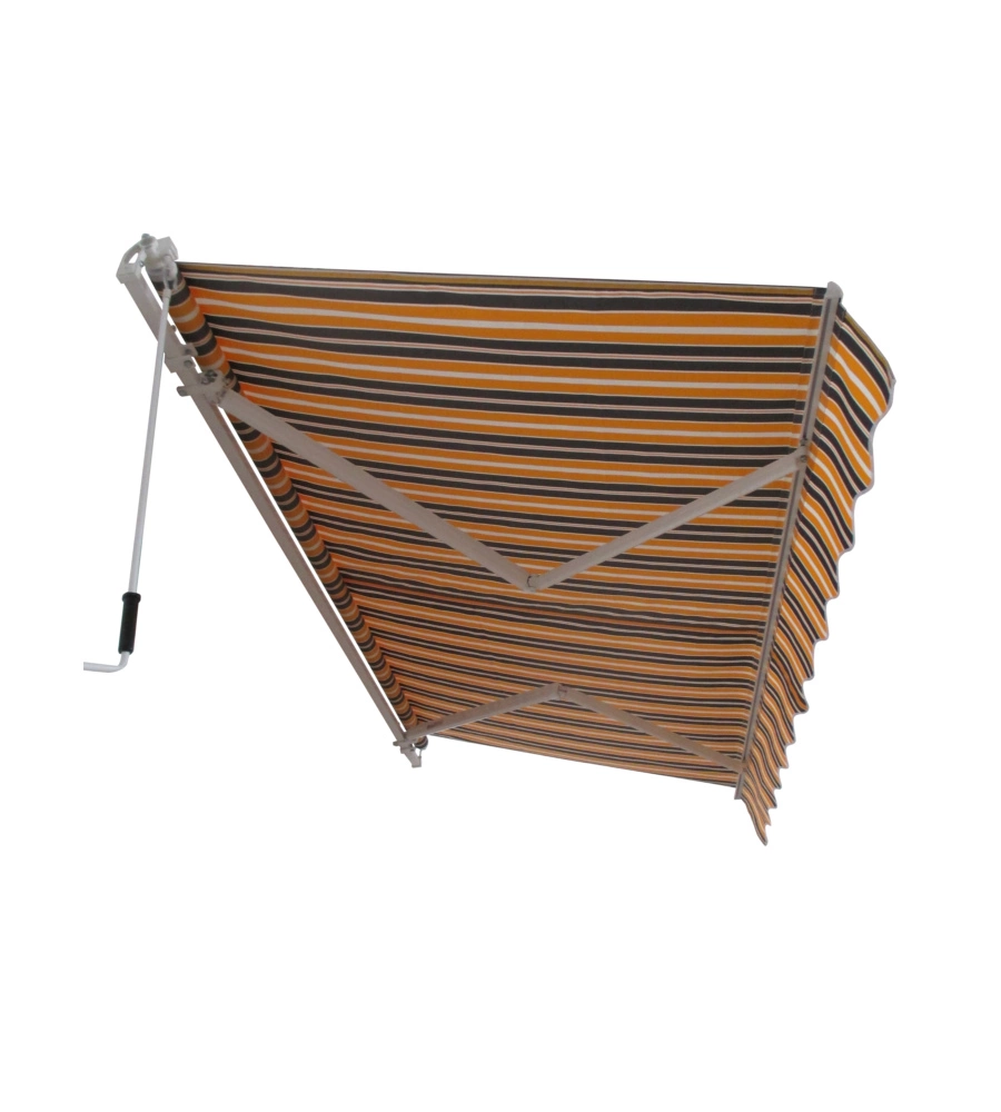 Tenda da sole con avvolgimento manuale eurogarden fantasia a righe 3x2 m
